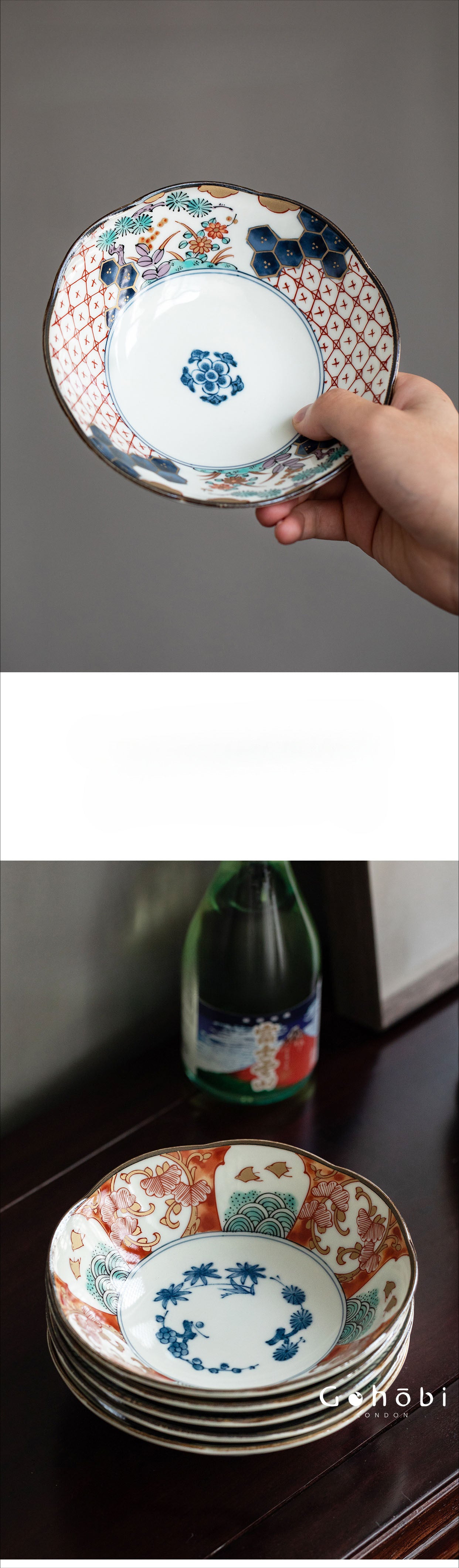 Gohobi Handmade Japanese Minoyaki Traditional Ceramic Plate [Made in Japan]