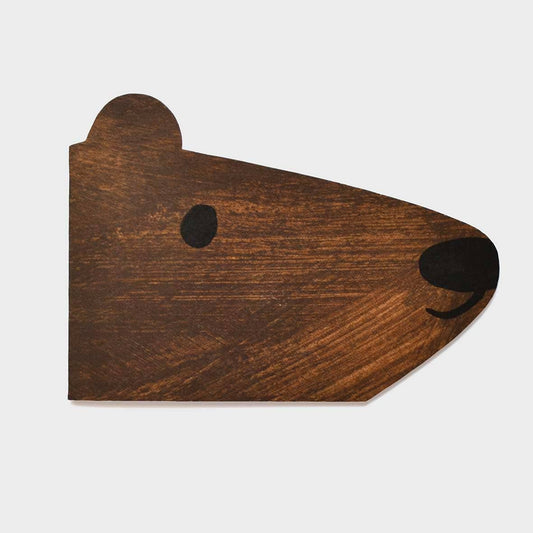 Mortlake Papers Brown Bear Shaped Greeting Card [Made in the UK]