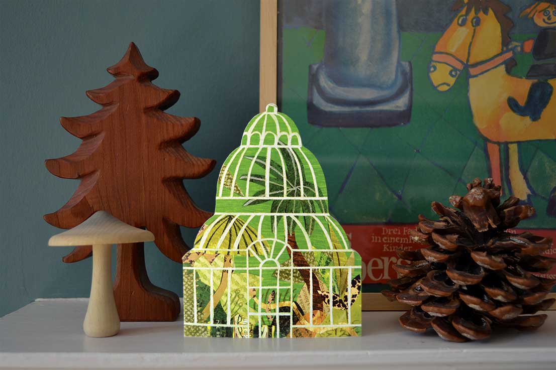 Mortlake Papers Palm House Shaped Greeting Card [Made in the UK]