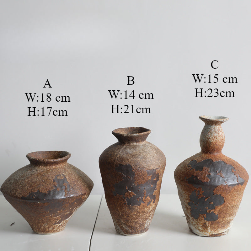Gohobi Wabi-Sabi Style Coarse Pottery Vase