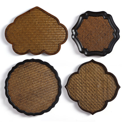 Gohobi Bamboo Mat Surface Tea Tray