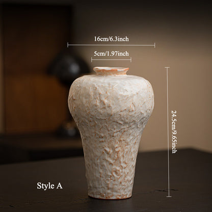 [Sea freight only] Gohobi Retro Shino Ware Ceramic Vase