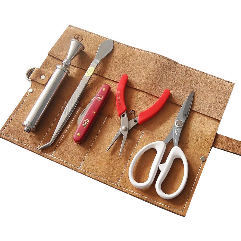 Gohobi Japanese Ikebana Florist Tool Kit – Flower Scissors, Water Injector & Tool Bag Set