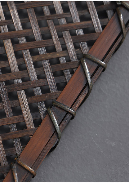 Gohobi Handmade Lacquered Bamboo Woven Tea Mat