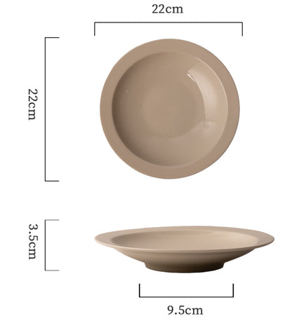 Gohobi Painted Gold Small-Foot Flat-Edge Plate