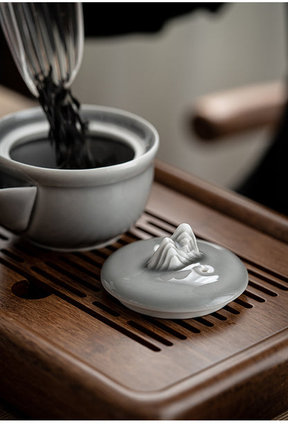 Gohobi Ice Gray Glaze Hand Teapot