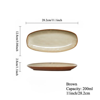 Gohobi Kiln-Change Oval Plate