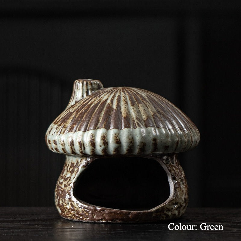 Gohobi Mushroom House Ceramic Aromatherapy Fireplace Burner