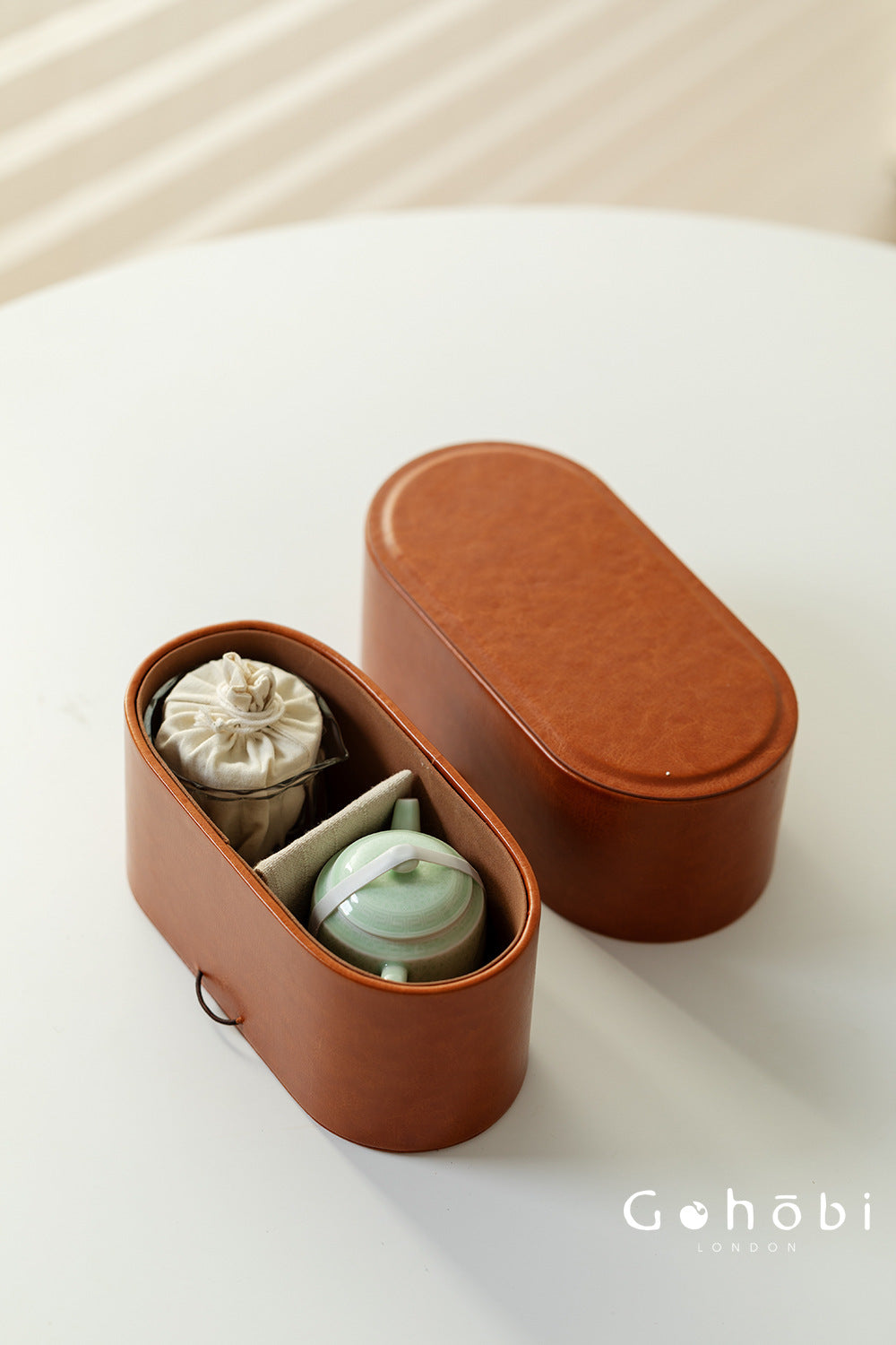 Gohobi Travel Tea Set – Handmade Portable Gongfu Travel Tea Set with Leather Case