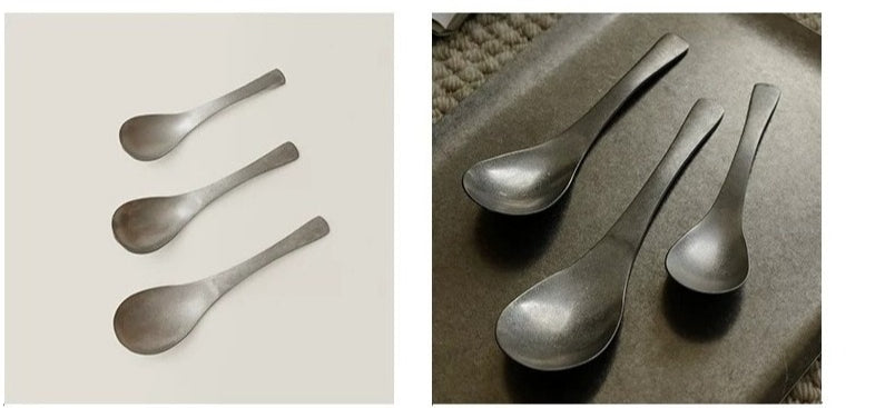 Gohobi Vintage-Style 304 Stainless Steel Dessert Spoon