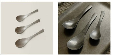 Gohobi Vintage-Style 304 Stainless Steel Dessert Spoon