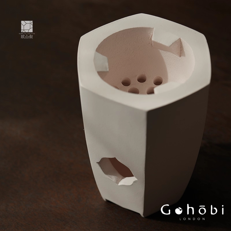 [賦山敘 x Gohobi] Gohobi Hexagonal Begonia Charcoal Tea Stove – Chaozhou White Clay Gongfu Tea Stove