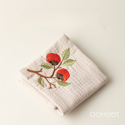 Embroidered tea towel household fabric tea party small square towel tea table towel rag new Chinese absorbent pot towel tea cloth