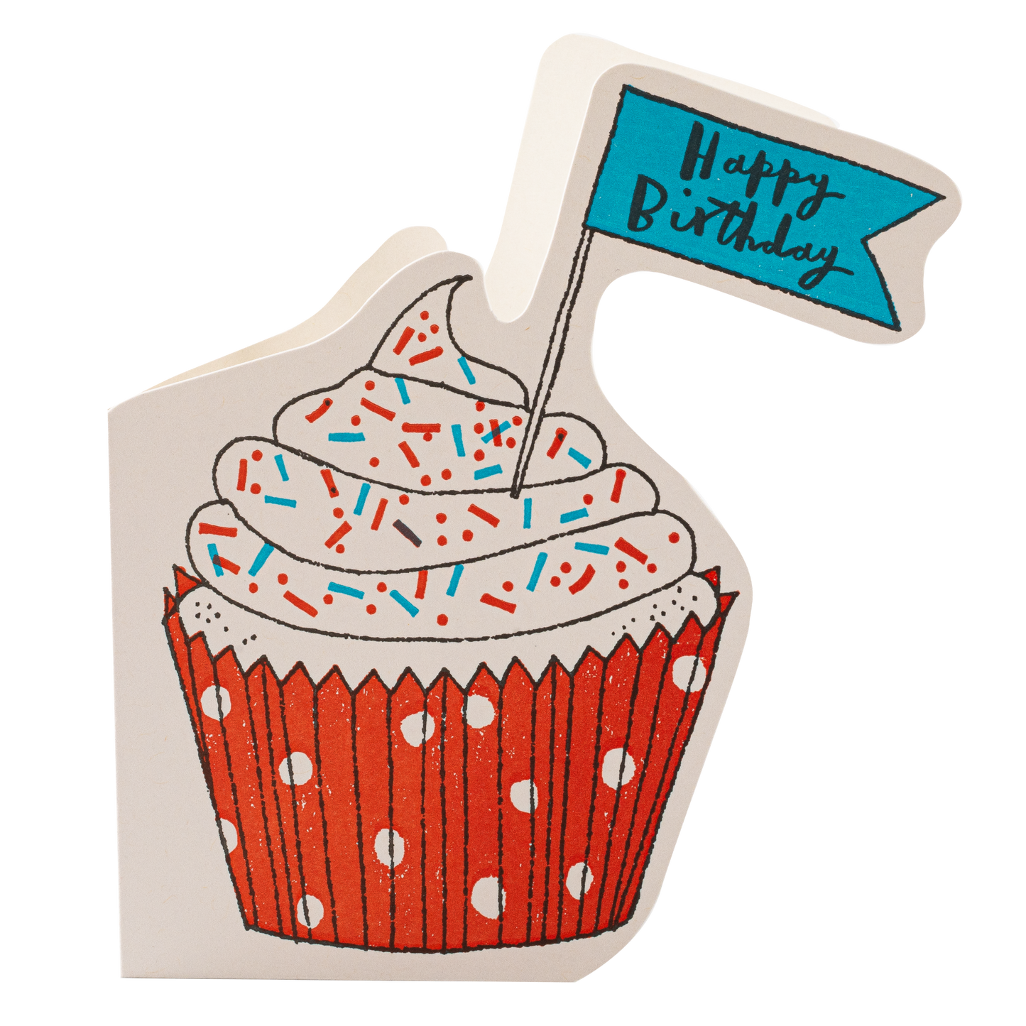 Archivist Gallery Cupcake Birthday  | Cut-Out - Greeting Card [Made in the UK]