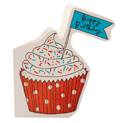 Archivist Gallery Cupcake Birthday  | Cut-Out - Greeting Card [Made in the UK]
