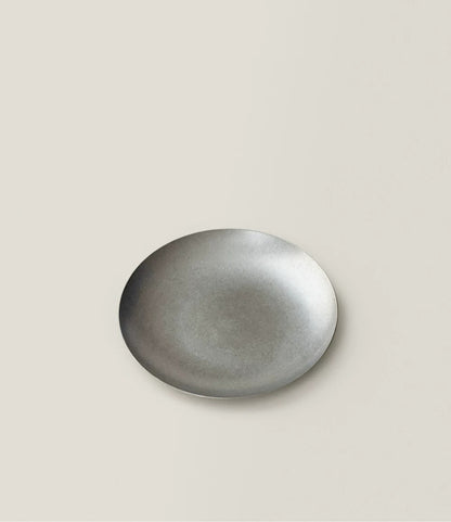 Gohobi Minimal Stainless Steel Round Shallow Plate