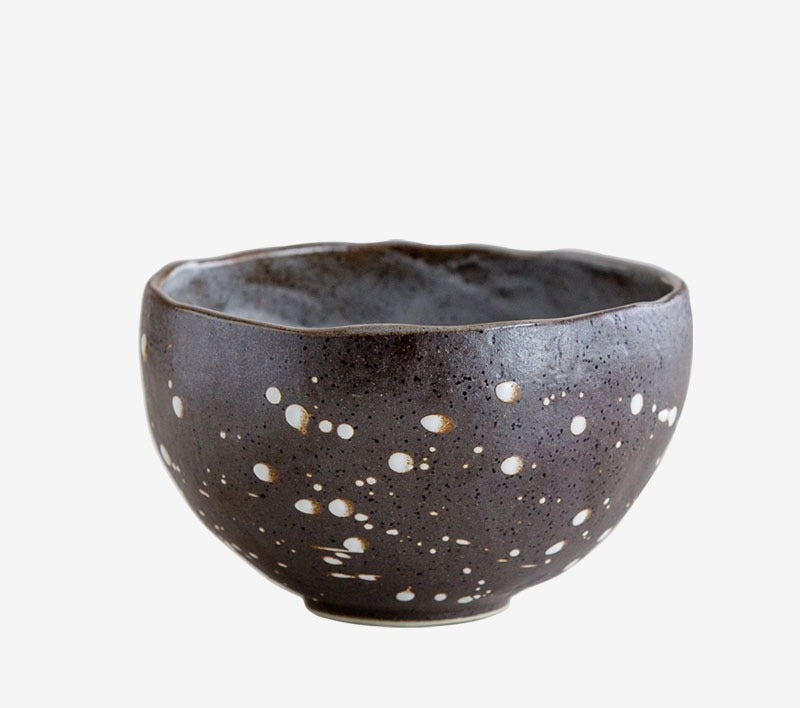 Gohobi Japanese Minoyaki Coarse Pottery Rice Bowl – Wabi Sabi Handmade Soup Bowl | Made in Japan
