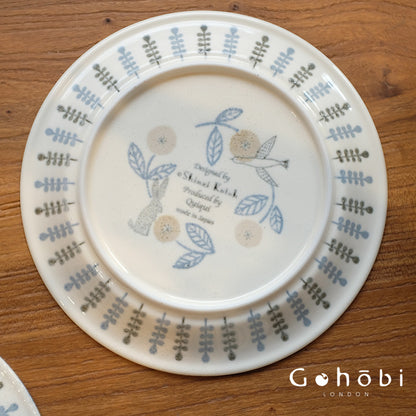 Gohobi Japanese Minoya Ceramic Small Plate [Made in Japan] – Underglaze Minoyaki Tableware