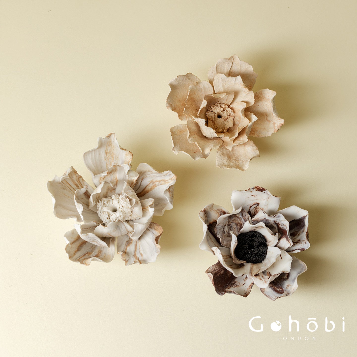 Gohobi Handmade Floral Incense Holder 001 - Lily