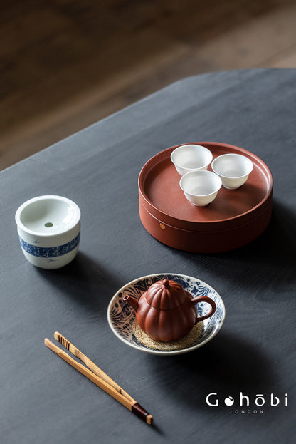 Gohobi Complete Gongfu Tea Set – Chinese Tea Brewing Set with Teapot, Cups & Tea Tray