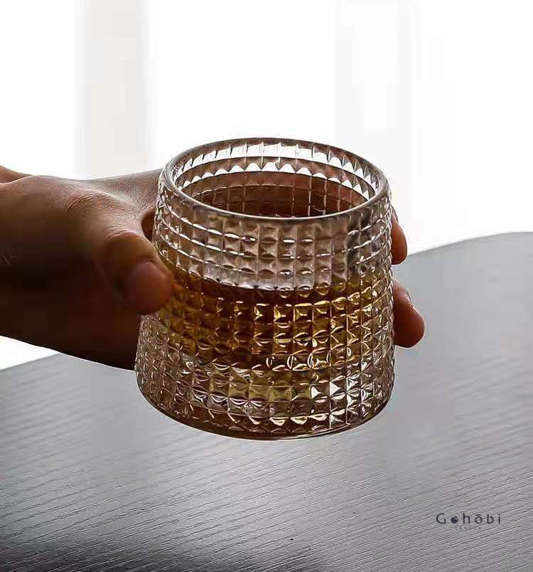 Gohobi Handmade Rotating Glass Tumbler