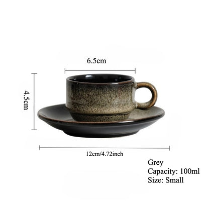 Gohobi Ceramic Coffee Cup and Saucer Set