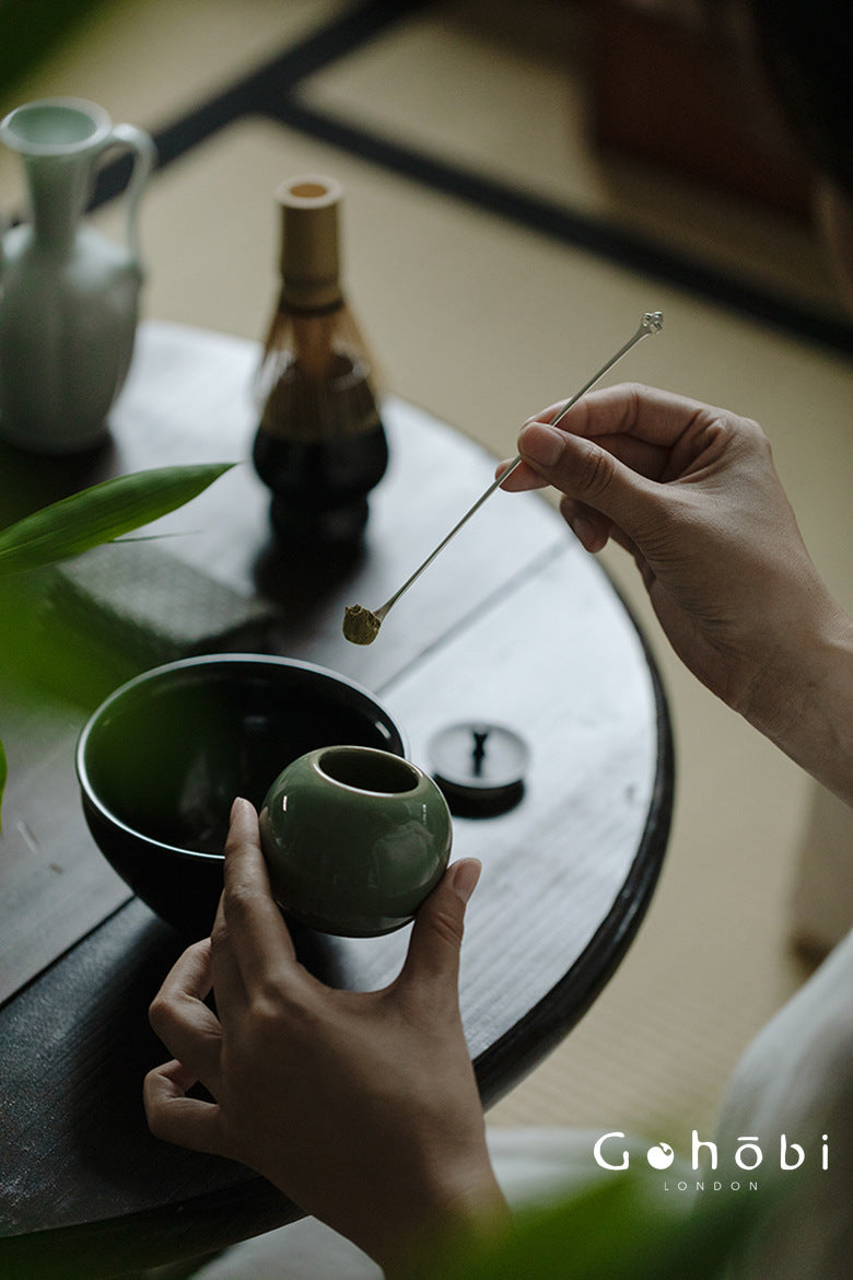 Gohobi Song-Inspired Matcha Travel Tea Set – Jianzhan Bowl with Travel Bag