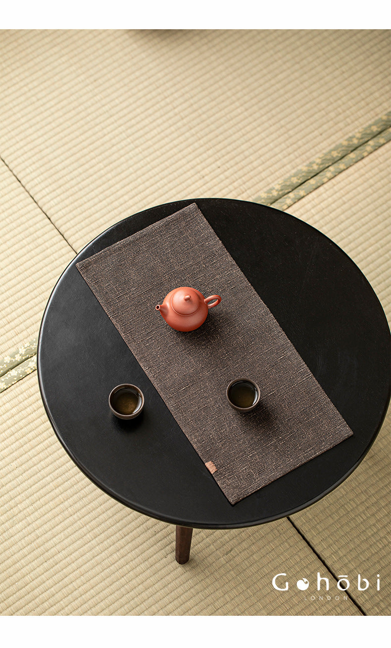 Gohobi Xiangyun Silk Tea Table Mat – Handmade Double-Sided Silk Tea Runner Zen Style