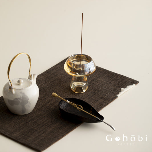 Gohobi Mushroom Glass Incense Holder – New Chinese Style Desktop Incense Tray