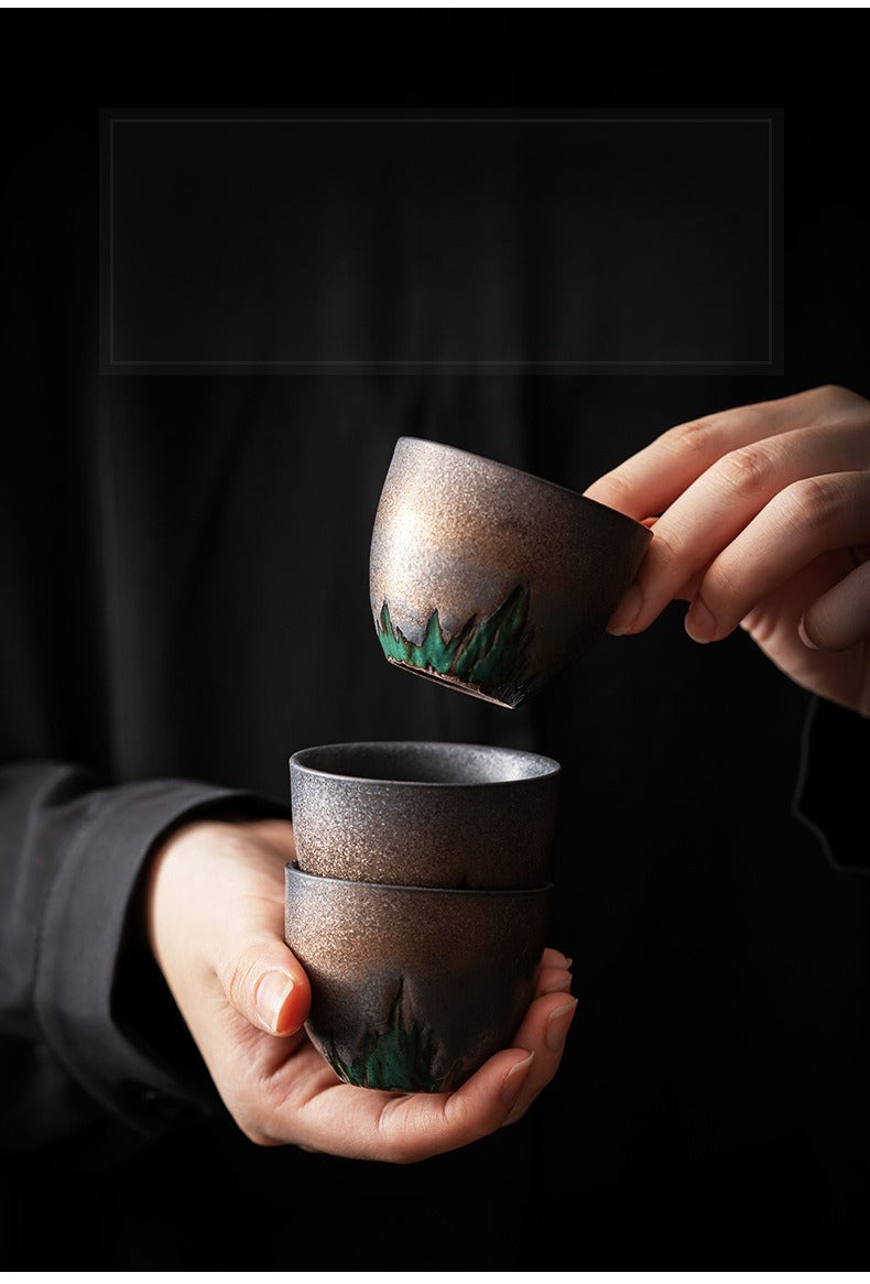 Gohobi Vintage Gilded Ceramic Tea Cup