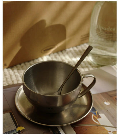 Gohobi Matte Double-Wall Stainless Steel Coffee Cup Set