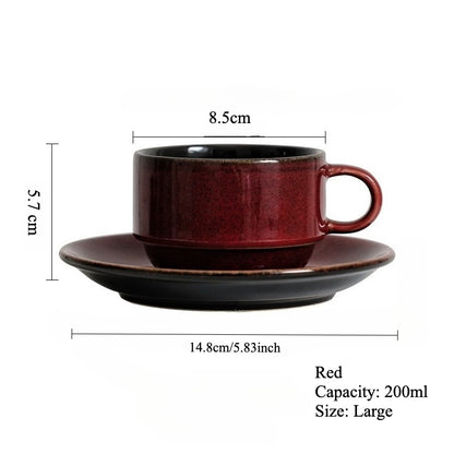 Gohobi Ceramic Coffee Cup and Saucer Set
