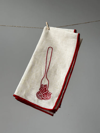 HereThe Linen Blend Napkins - Spaghetti (Set of 2)
