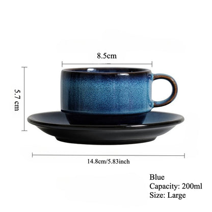 Gohobi Ceramic Coffee Cup and Saucer Set