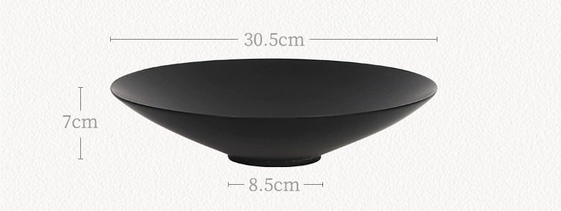 Gohobi Ikebana Ceramic Flower Bowl – Minimalist Flower Arrangement Water Plate