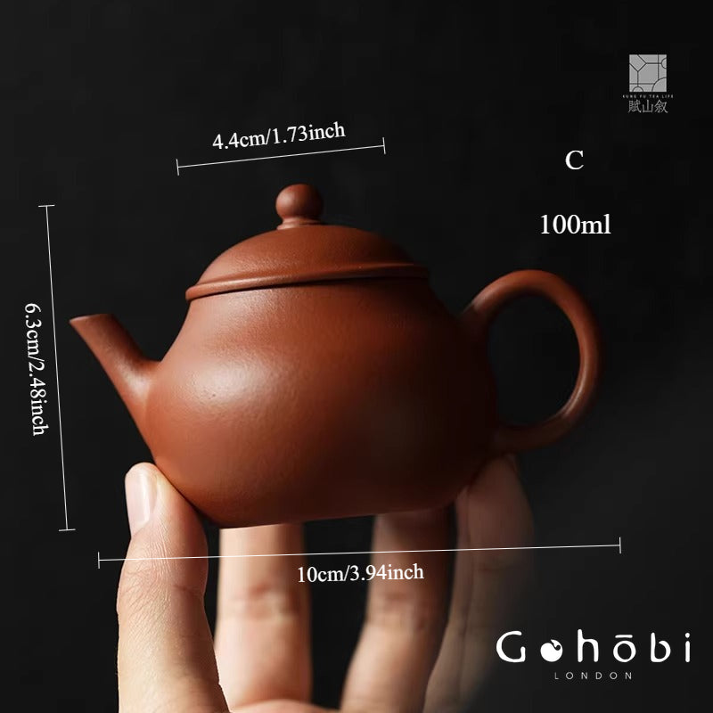 [賦山敘 x Gohobi] Gohobi Yixing Zhu Clay Teapot – Handmade Zisha Gongfu Tea Pot Original Ore
