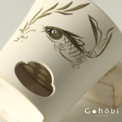 Gohobi Flowing Gold Autumn Sunset Dual-Purpose Teapot – Pure Handmade Ceramic Pot