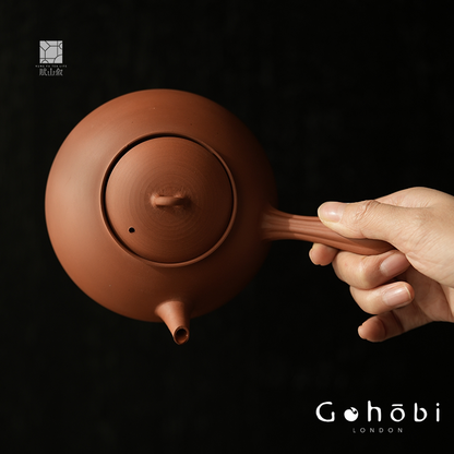 [賦山敘 x Gohobi] Gohobi Side Handle Ceramic Teapot – Red Clay Pot with Charcoal Stove or Electric Heating Kettle