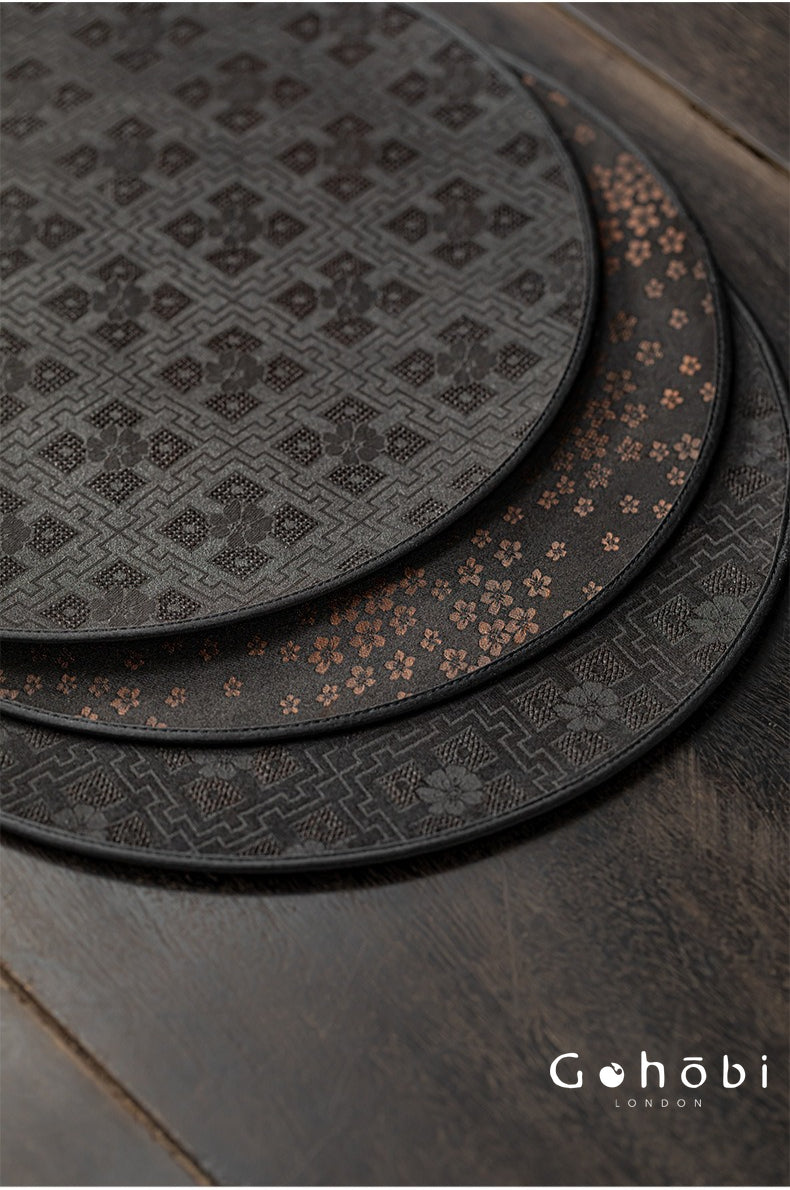 Gohobi Xiangyun Silk Tea Pad – Round Waterproof Tea Pot Placemat for Gongfu Tea Set