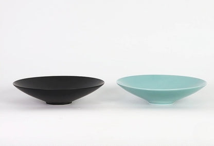 Gohobi Ikebana Ceramic Flower Bowl – Minimalist Flower Arrangement Water Plate