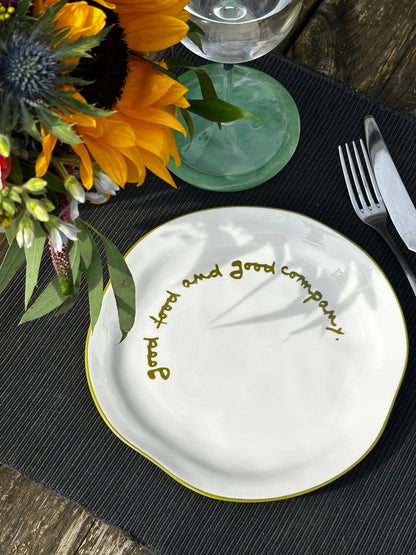 Gohobi x MÆGEN Statement Plate - 'good food and good company.'