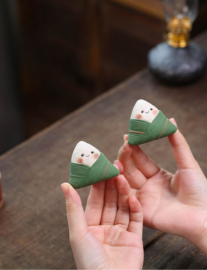 Gohobi Yixing Purple Clay Champion Zongzi Tea Pet – Dragon Boat Festival Ornament