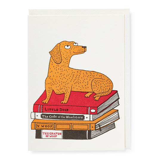 Gohobi x Archivist Gallery Bookshop Dog | Letterpress Cards | Large Cards [Made in the UK]