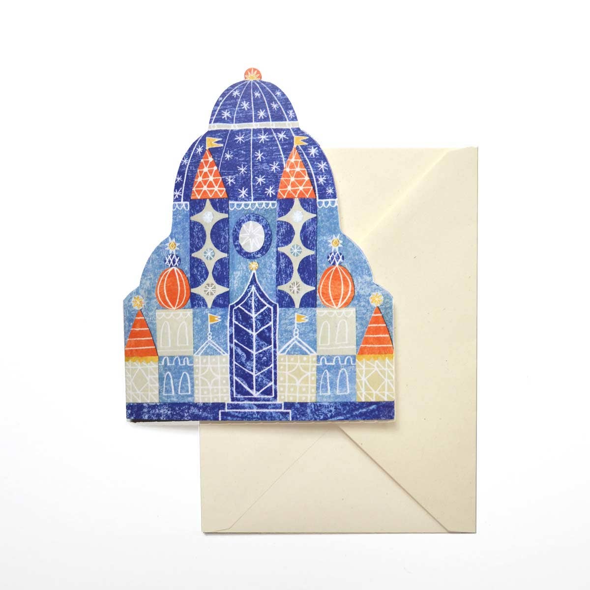 Mortlake Papers Winter Palace Shaped Greeting Card [Made in the UK]