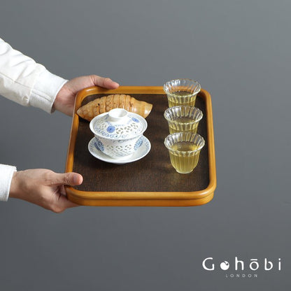 Gohobi Polished Bamboo Tea Tray – Bamboo Woven Gongfu Tea Tray