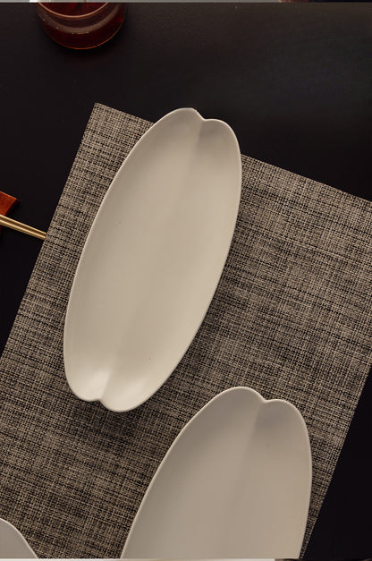 Gohobi Painted Matte Long Kwai Kou Plate