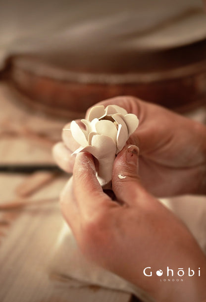 Gohobi Handmade Floral Incense Holder 004 - Peony Stoneware