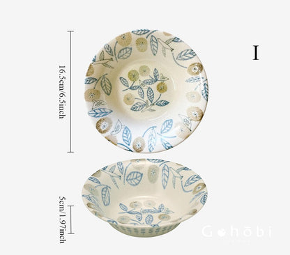 Gohobi Japanese Minoya Ceramic Small Plate [Made in Japan] – Underglaze Minoyaki Tableware