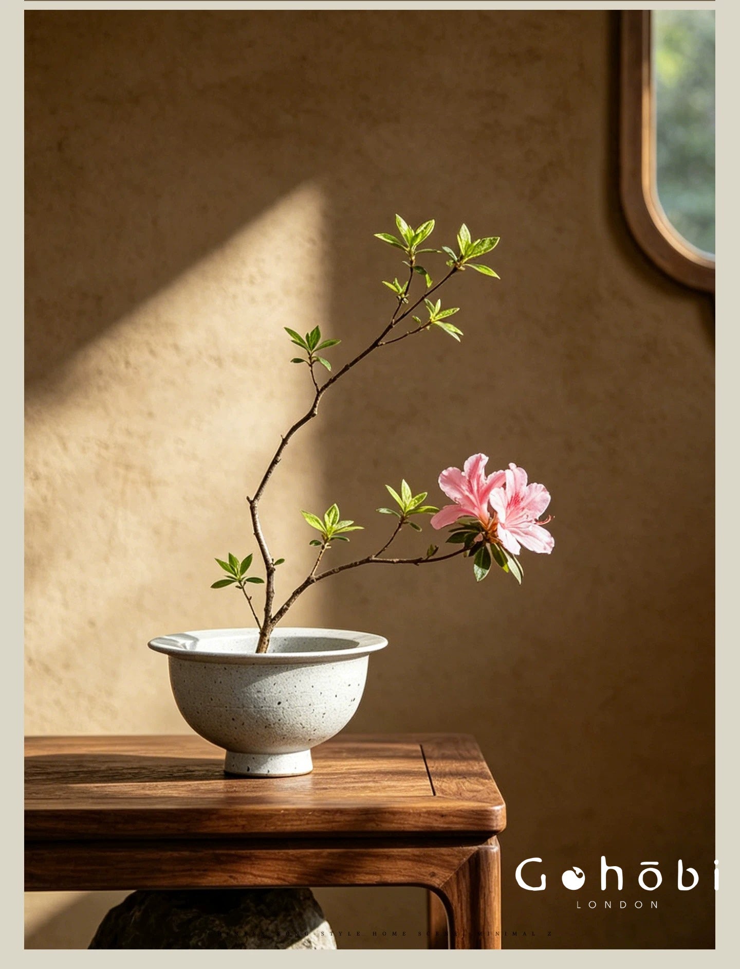 Gohobi Japanese Ikebana Mini Ceramic Vase – Jingdezhen Wabi-Sabi Hydroponic Plant Vessel