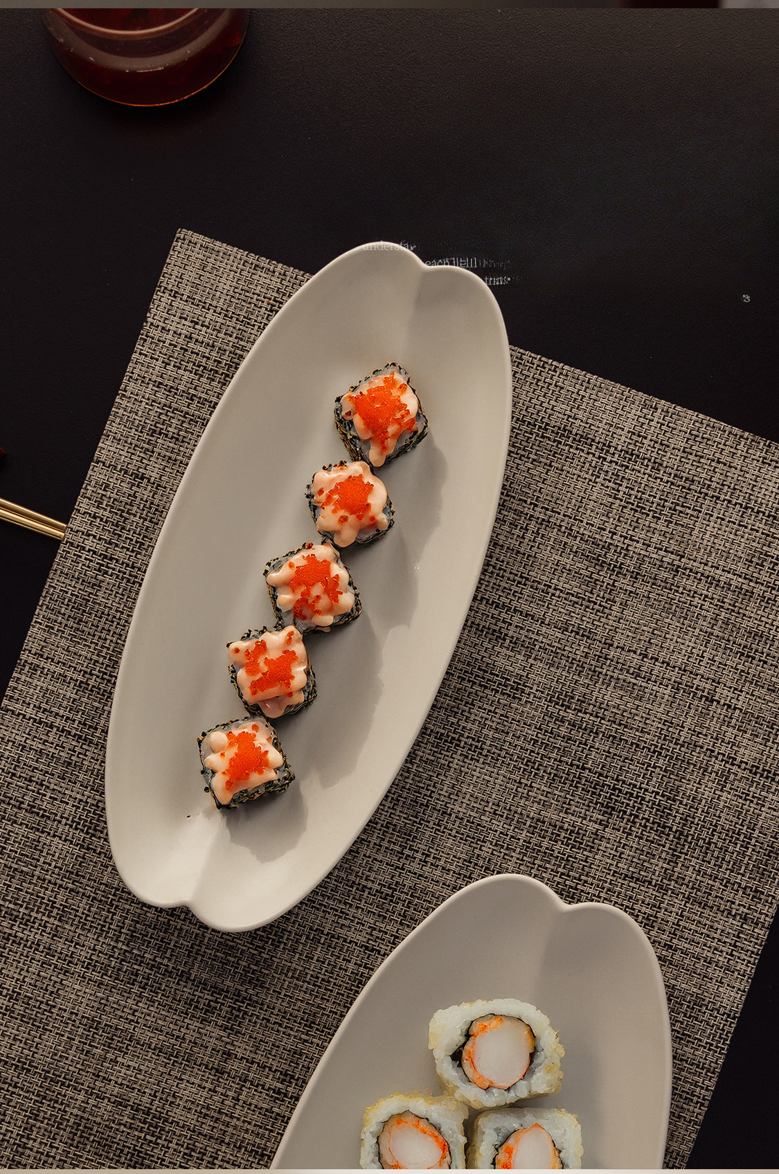 Gohobi Painted Matte Long Kwai Kou Plate